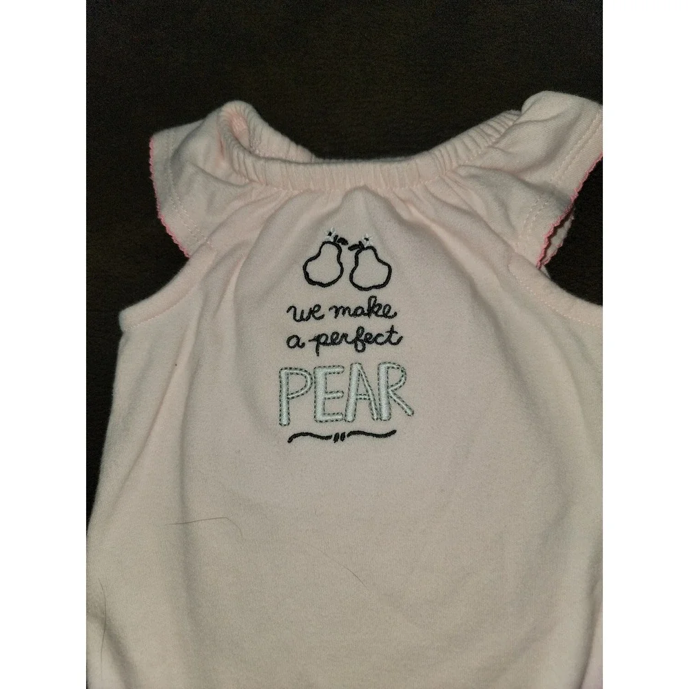 Gymboree layette line first play date we make a perfect pear bodysuit 0 3 months